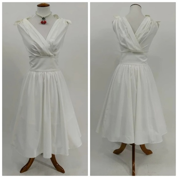 Glitz Glam and Rebellion Dresses & Skirts - Crisscross Marilyn Dress in White